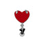 Gothic Heart Bat Spider Web Zircon Belly Ring Stainless Steel Silver Plated