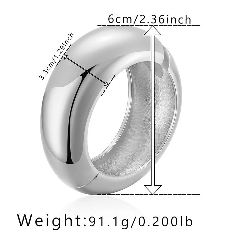 Wholesale Jewelry Simple Style Commute Solid Color Alloy Plating Bangle