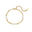 Elegant Geometric Gold Plated Stainless Steel Pearl Jewelry Set - Necklace and Bracelet