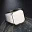 Fashion Stainless Steel Glossy Square Ring NHHF145910