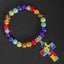 Simple Style Natural Stone Multicolor Puzzle Heart Bracelets Wholesale