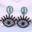 Fashion Metal Flashing Diamond Devil's Eye Earrings