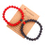 Simple Style Round Natural Stone Braided Rope Friendship Bracelets Set