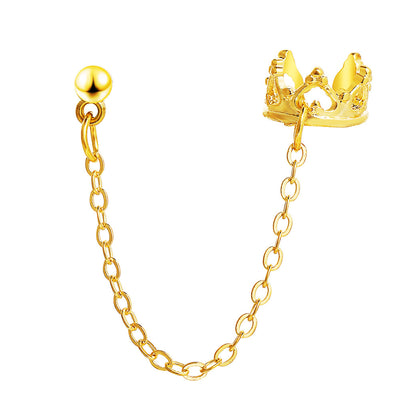 Fashion Crown Alloy Plating Rhinestones Women's Ear Clips 1 Piece