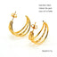 Elegant 18K Gold Plated Stainless Steel Hoop Earrings for Women