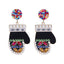 1 Pair Classic Cartoon Christmas Tree Rhinestone Drop Earrings