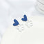 Klein Blue C Shape Alloy Stud Earrings - Niche Simple Design Korean Style for Women