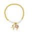 Artistic Elephant Imitation Pearl Zircon Copper Bracelet