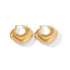 1 Pair Geometric Hollow 18K Gold Plated Stainless Steel Earrings