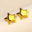 Candy Color Acrylic Round and Star Stud Earrings for Women