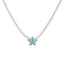 Micro Inlaid Zircon Plated 18K Gold Stainless Steel Blade Chain Heart Star Necklace