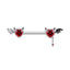 Hip-hop Punk Bat Stainless Steel Zircon Belly and Nose Ring Set