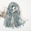 Women's Vintage Bohemian Floral Cotton Linen Print Scarf with Tassels