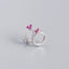 S925 Sterling Silver Geometric Floral Diamond Ear Cuff Stud Earrings for Women