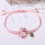 Simple Style Animal Alloy Rope Bracelet - Korean Couple Dinosaur Design, Hand-Woven Red Rope for Women and Students, Cute Gift