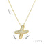 Korean Style Gold Plated Zircon Letter Pendant Necklace