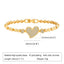 Copper Gold Plated Vintage Heart & Clover Zircon Bracelet