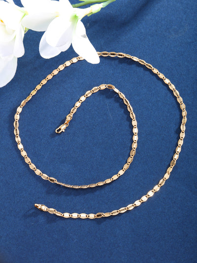 18K Gold Plated Geometric Alloy Necklace Chain