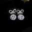 Elegant Rhinestone Flower Drop Earrings - Square Stud Design