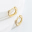 Simple Style O-Shape Copper Earrings Inlaid Zircon Copper Earrings