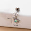 18K Gold Plated Snake Butterfly and Flower Zircon Cartilage Ear Studs