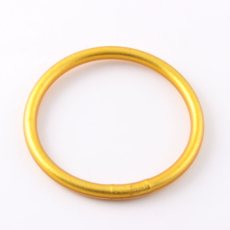 Basic Classic Style Round Silica Gel Women's Buddhist Bangle