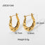 Gold-plated Twisted Croissant Stainless Steel Hoop Earrings