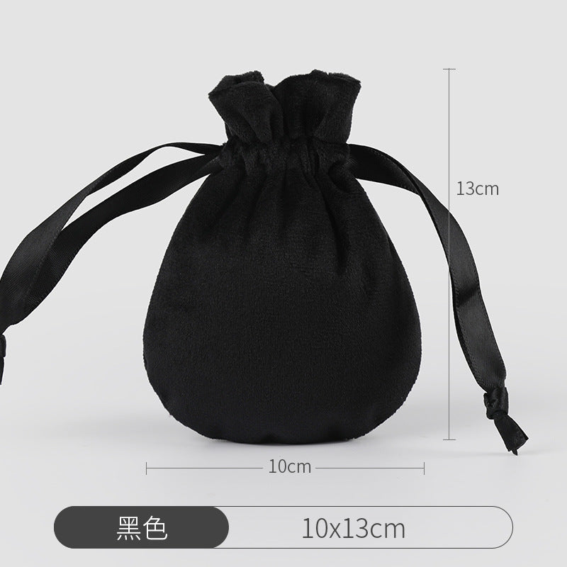 Simple Velvet Jewelry Drawstring Pouch with Logo Option