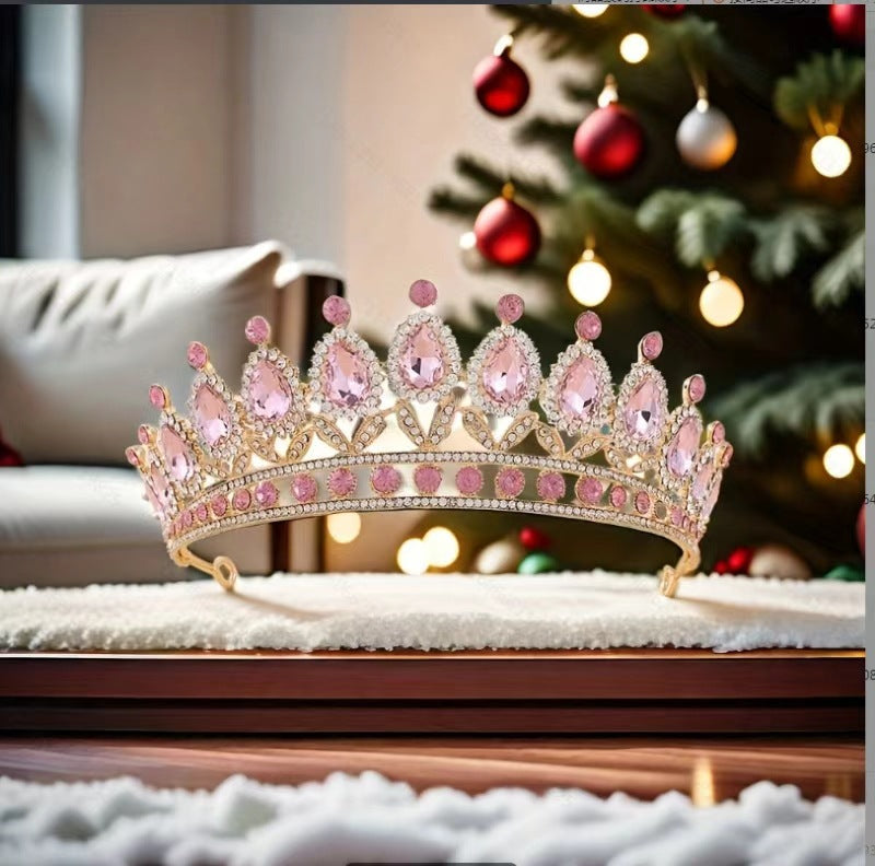 Baroque Crystal Rhinestone Bridal Tiara Crown for Wedding