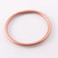 Simple Style Solid Color Silicone Women's Bangle with Gold Foil Accents