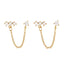 Fashion Fruit Zirconia Copper Earrings - 18k Gold Plated Studs for Women