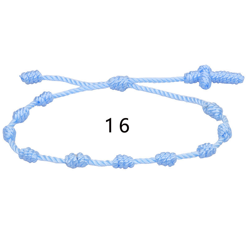 Simple Style Solid Color Silk Thread Braid Unisex Bracelets 1 Piece