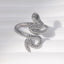 Vintage Snake Adjustable Stainless Steel Open Ring