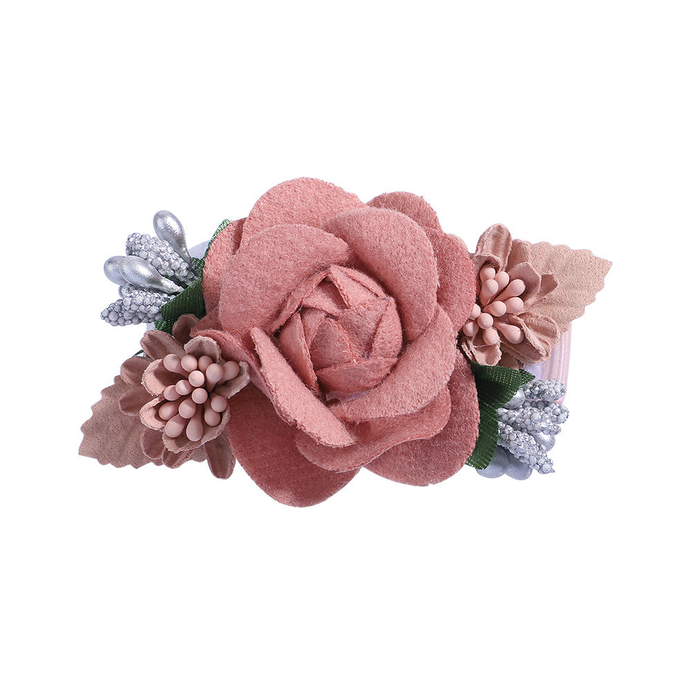 Fashion Kids Floral Pearl Hairpin Headdress