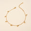 Minimalist 18k Gold Plated Stainless Steel Figaro Box Chain Anklet