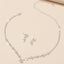 Korean Crystal Zirconia Necklace and Earring Set for Brides