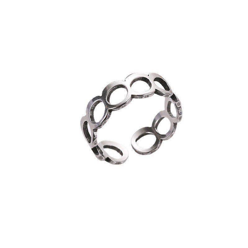 Korean Titanium Steel Adjustable Ring Set - Three Piece Minimalist Design