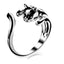 Ethnic Animal Alloy Adjustable Cat and Dog Unisex Ring