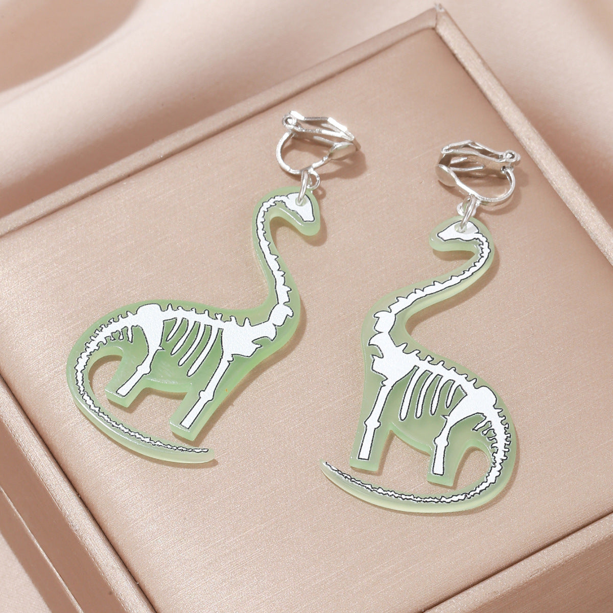 Cartoon Style Dinosaur Arylic Stamping Kid's Earring 1 Pair