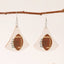 Pair of Casual Sports Letter Print Wood Drop Earrings - Basketball & Football Design