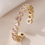 Fashion Copper Plated Zircon Adjustable Ring