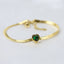 14k Gold Plated Heart Shape Zirconia Snake Chain Bracelet for Women