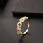 18K Gold Plated Colorful Zircon Eye Open Ring