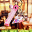 Cartoon Unicorn Acrylic Keychain Pendant with Crystal Ice Cream Charm