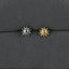 G23 Titanium Sun and Star Zircon Lip and Ear Studs with 18K Gold Plating