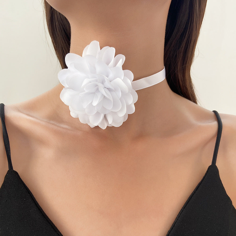 Princess Vintage Rose Floral Choker Necklace for Women