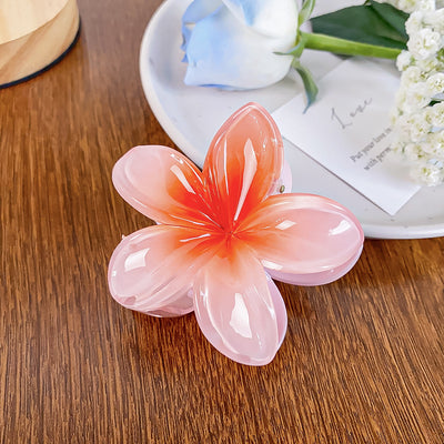 Simple Retro Floral Resin Hair Claw Clip