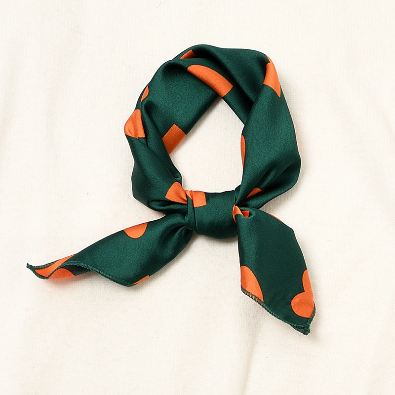 Square Silk Scarf Women's Retro Autumn Winter Fashion Accessory