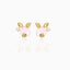 Retro Animal Head Gold Plated Zircon Copper Stud Earrings - Unique Design Series