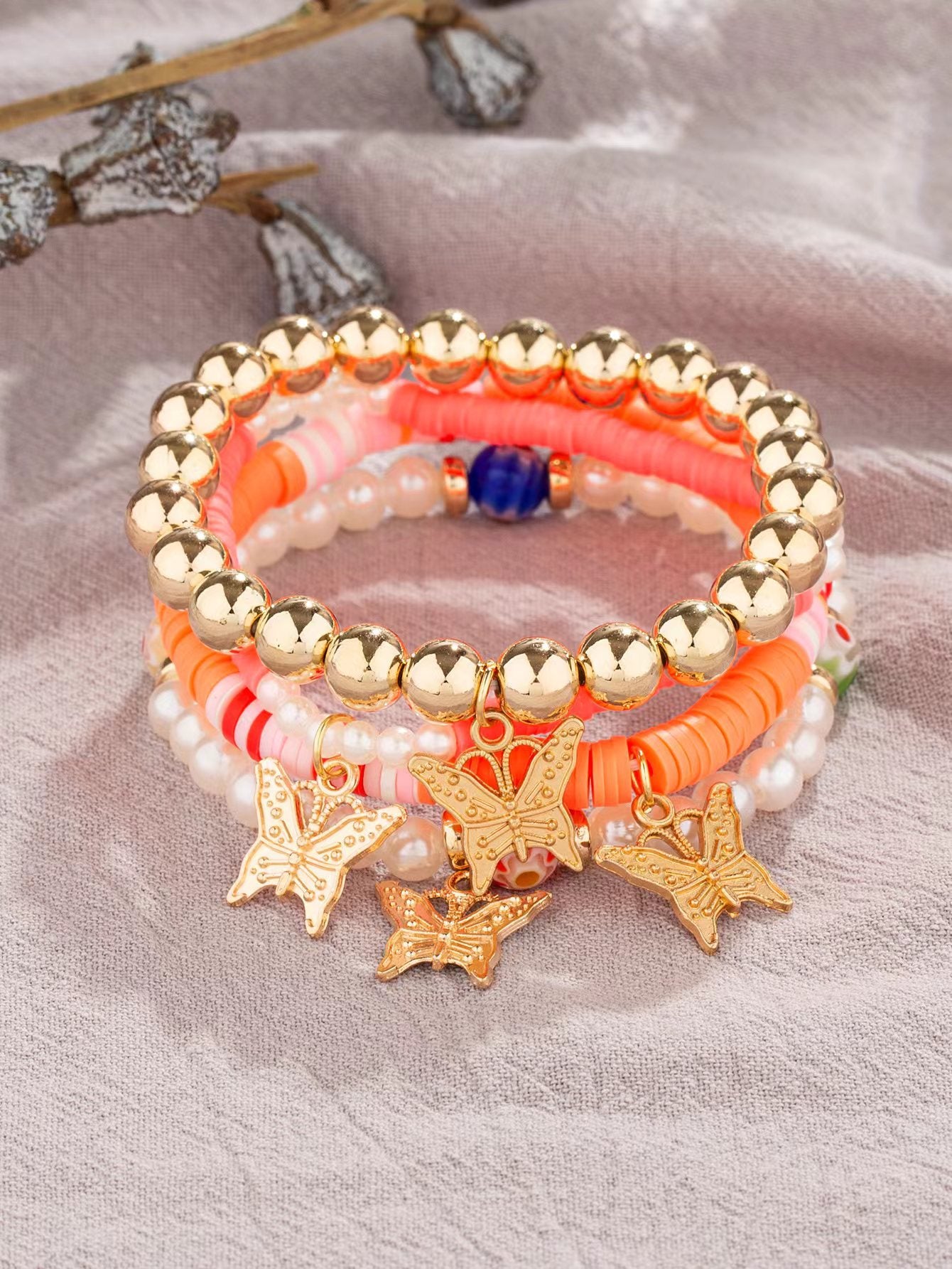 Bohemian Butterfly Crystal Multi-Layer Beaded Women's Bracelet